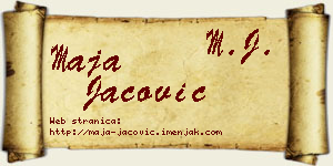 Maja Jačović vizit kartica